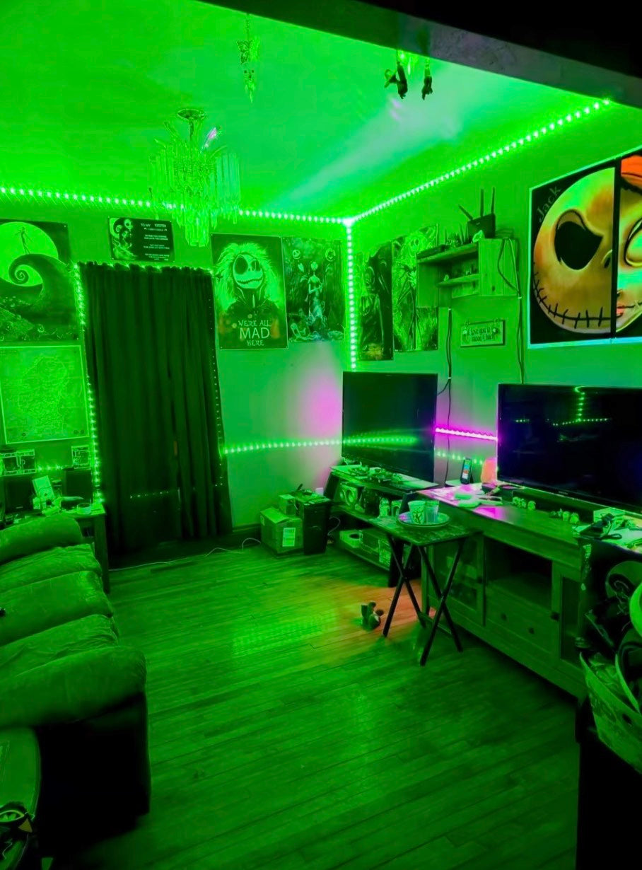 100ft RGB LED Strip Lights – Music Sync, App & Remote Control