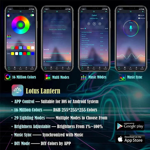 Car Ambient LED Interior Lighting Kit (App Control)