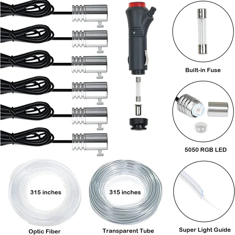 Car Ambient LED Interior Lighting Kit (App Control)